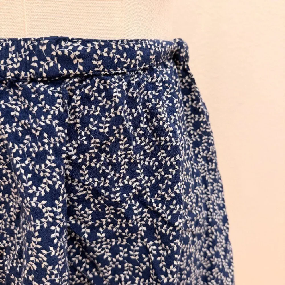 Navy Floral Mini Skirt